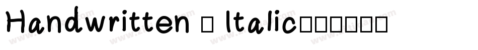 Handwritten - Italic字体转换